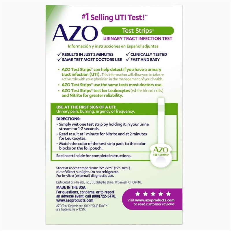 i-Health Inc AZO® Urinary Tract Infection Test Strips i-Health Inc AZO® Urinary Tract Infection Test Strips