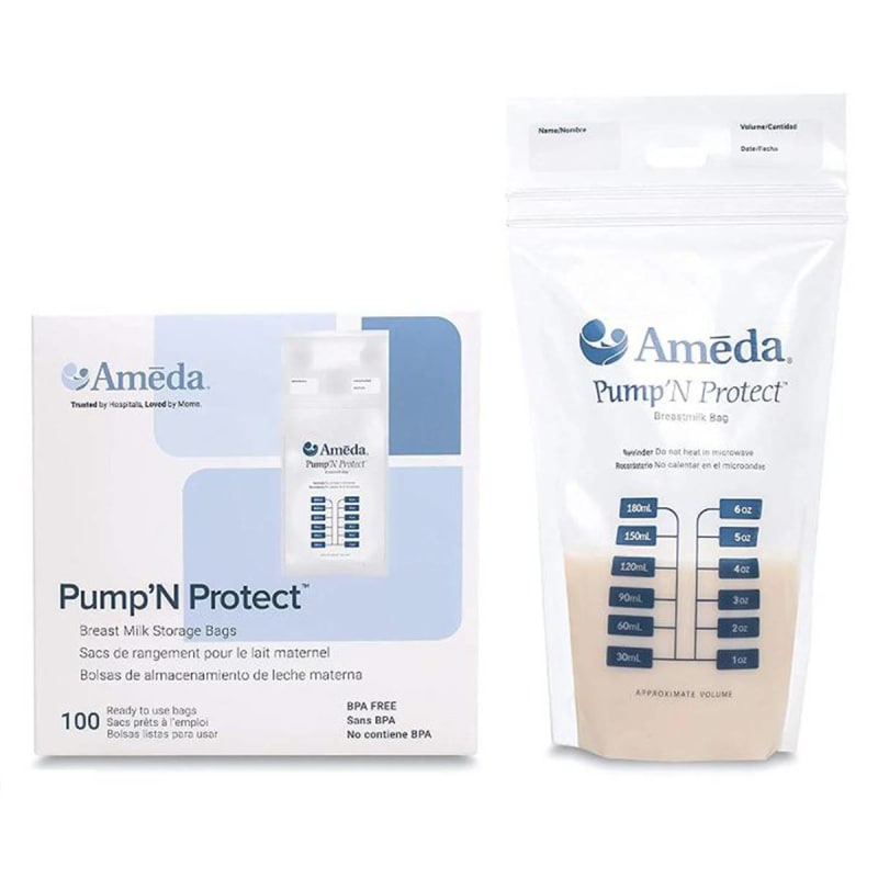 Ameda Inc Breast Milk Storage Bag AmedaÂ® Pump 'N Protectâ„¢ 6 oz. Plastic Clear