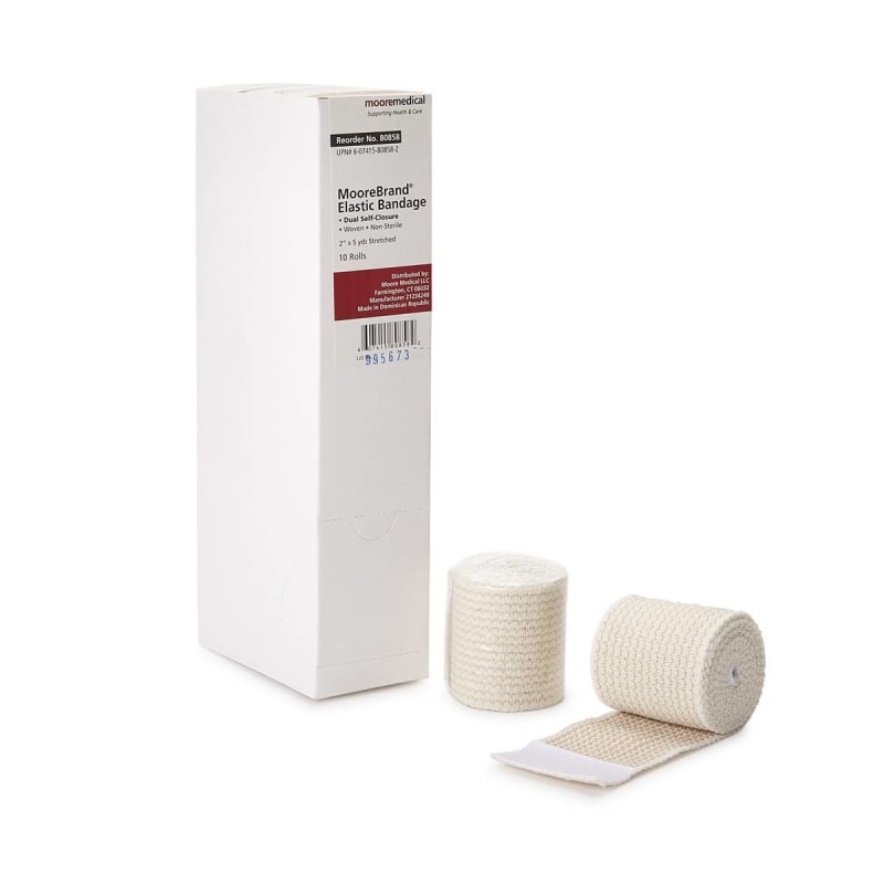 McKesson MooreBrandÂ® Elastic Bandage, 2 Inch x 4-1/2 Yard