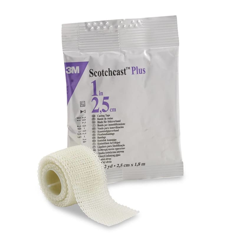 Solventum Corporation 3Mâ„¢ Scotchcastâ„¢ Plus Cast Tape, White, 1 Inch x 2 Yard