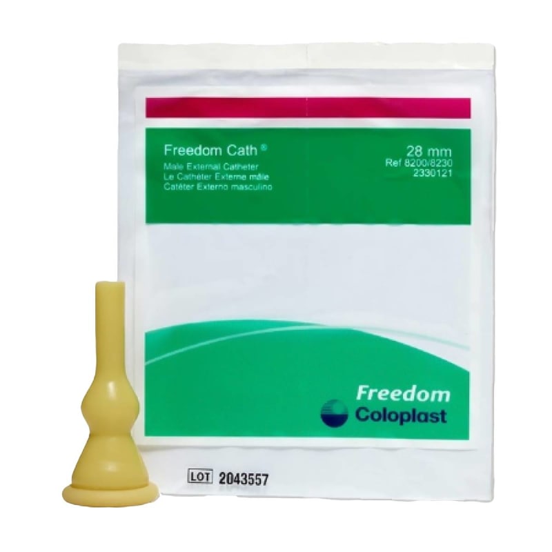 Coloplast Freedom ClearÂ® Male External Catheter, Self-Adhesive, 28mm, Medium Size