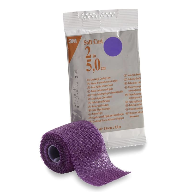 Solventum Corporation Cast Tape 3Mâ„¢ Scotchcastâ„¢ Soft Cast 2 Inch X 12 Foot Fiberglass Purple