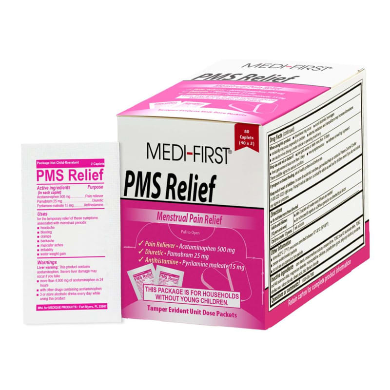 Medique Products Medi-First PMS Relief Acetaminophen / Pamabrom / Pyrilamine maleate Pain Relief