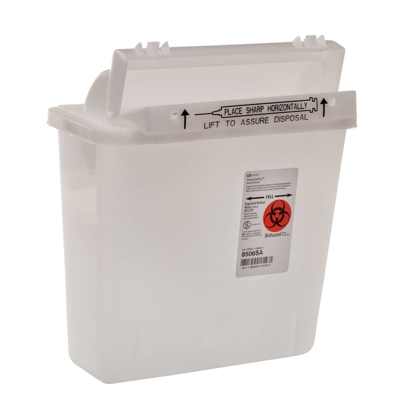 Cardinal SharpStarâ„¢ In-Roomâ„¢ Multi-purpose Sharps Container, 1.25 Gal., 12Â½ x 10Â¾ x 5Â½'