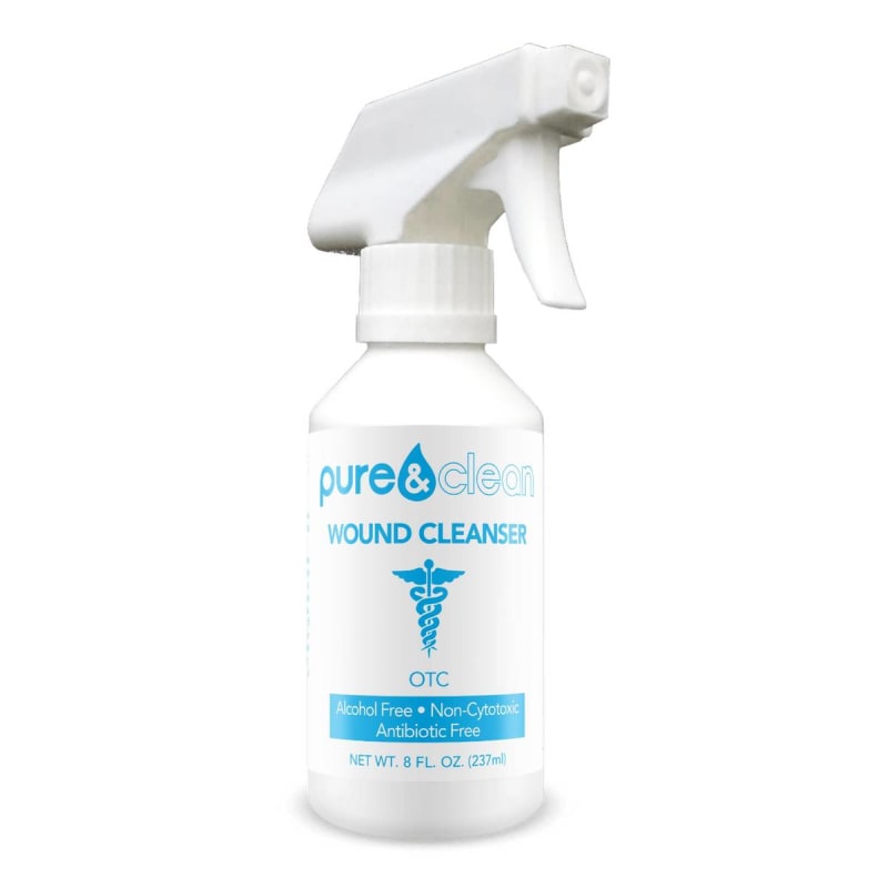 Pure and Clean LLC Pure & Clean Wound Cleanser, 8-ounce Pump Bottle