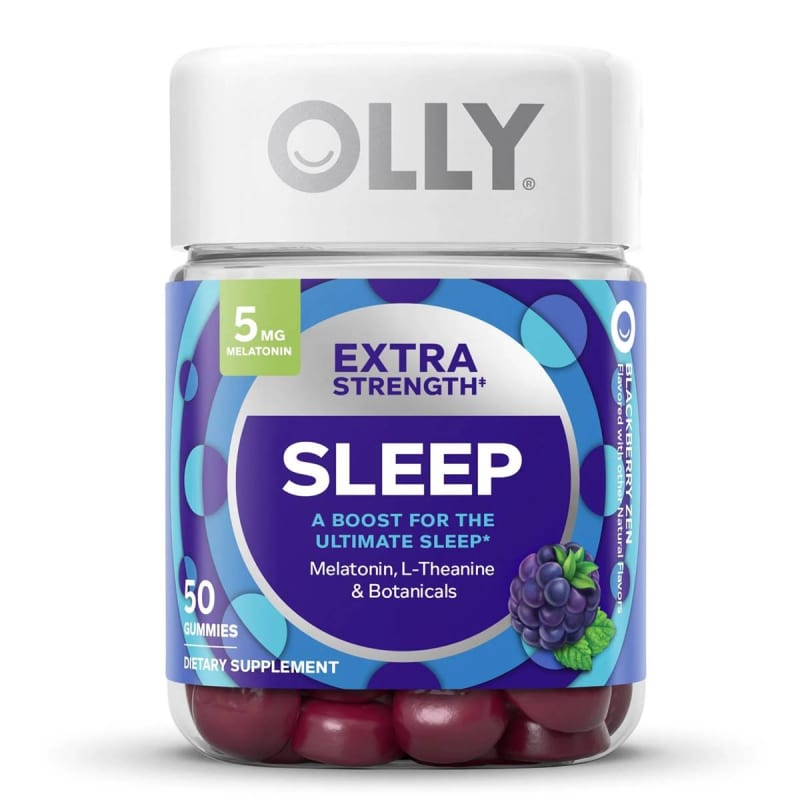 OLLY Public Benefit Corp OllyÂ® Sleep Gummies with Melatonin and L-Theanine Extra Strength Blackberry Zen