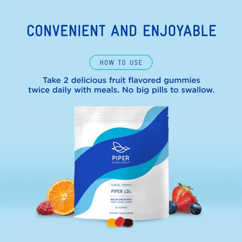 Piper Biosciences Inc Piper Biosciences Clinical Strength LDL Healthy Cholesterol Gummies