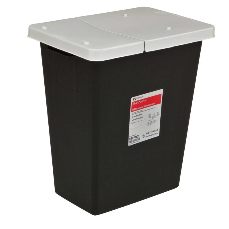 Cardinal SharpSafetyâ„¢ RCRA Waste Container, 8 Gallon, 15-1/2 Inch x 17-3/4 x 11 Inch