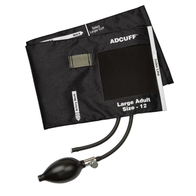 American Diagnostic Corp Adcuffâ„¢ Reusable Blood Pressure Cuff and Bulb, Black, 34 â€“ 50 cm