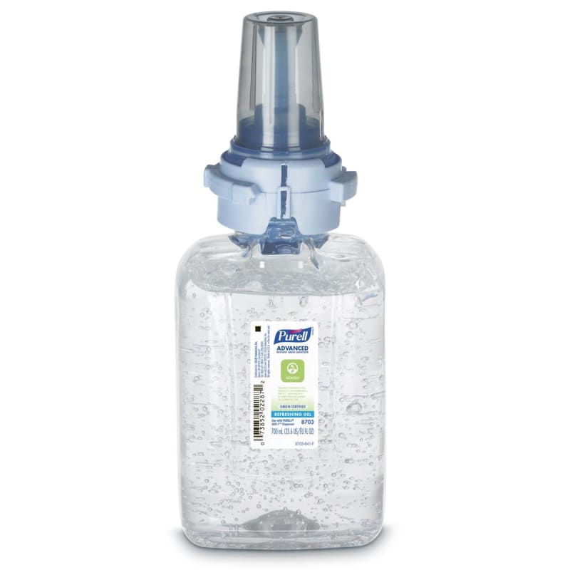 GOJO Purell Advanced Hand Sanitizer Gel, 70% Ethyl Alcohol, 700 mL Refill Bottle