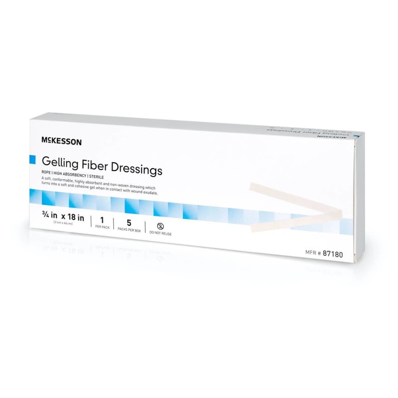 McKesson Gelling Fiber Wound Dressing, 3/4 x 18 Inch McKesson Gelling Fiber Wound Dressing, 3/4 x 18 Inch