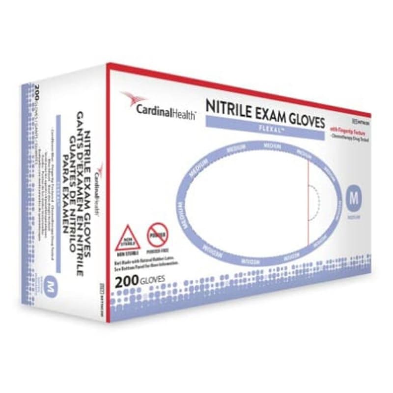 Cardinal Flexalâ„¢ Comfort Nitrile Exam Glove, Medium, Blue Cardinal Flexalâ„¢ Comfort Nitrile Exam Glove, Medium, Blue