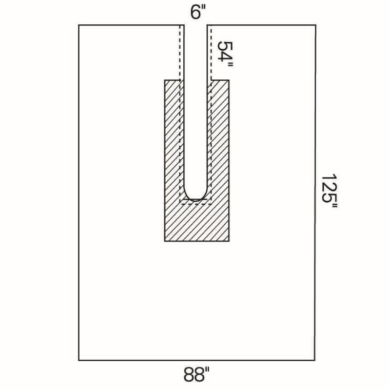 O&M Halyard Inc Surgical Drape Large Ortho U-Drape 88 W X 125 L Inch Sterile O&M Halyard Inc Surgical Drape Large Ortho U-Drape 88 W X 125 L Inch Sterile