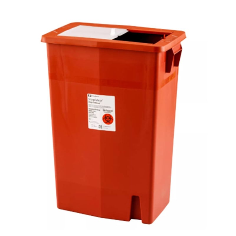 Cardinal SharpSafety™ Multi-purpose Sharps Container, 18 Gallon, 26 x 18¼ x 12¾ Inch Cardinal SharpSafety™ Multi-purpose Sharps Container, 18 Gallon, 26 x 18¼ x 12¾ Inch