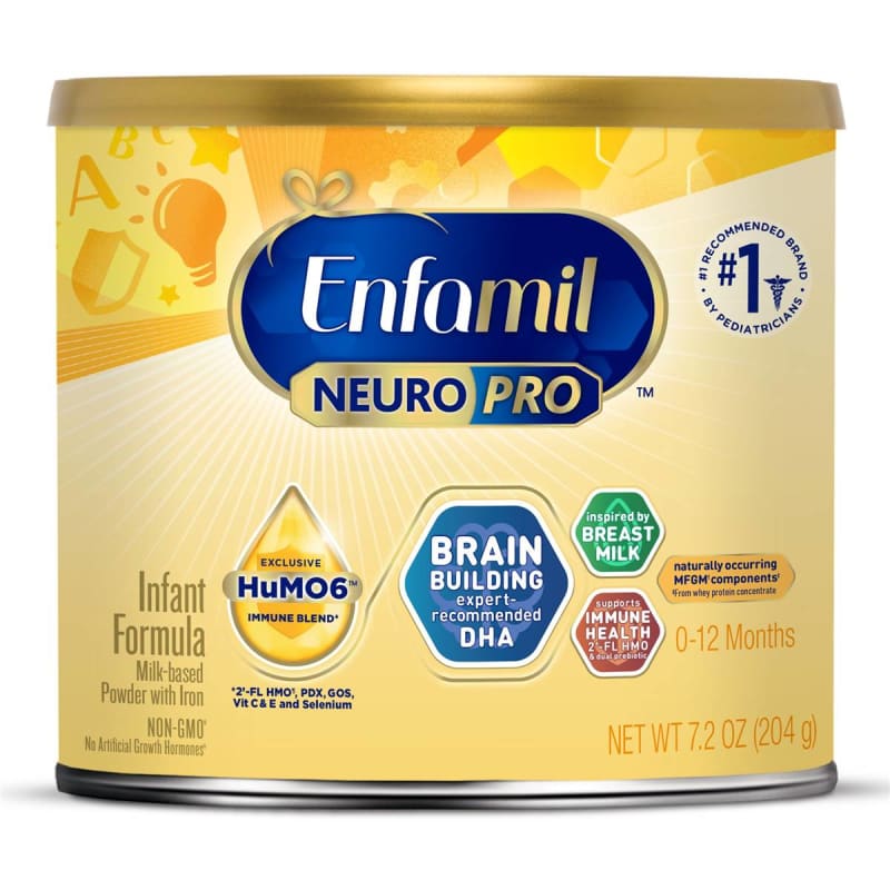 Mead Johnson Infant Formula Enfamil NeuroProâ„¢ Unflavored 7.2 oz. Can Powder Milk-Based Mead Johnson Infant Formula Enfamil NeuroProâ„¢ Unflavored 7.2 oz. Can Powder Milk-Based