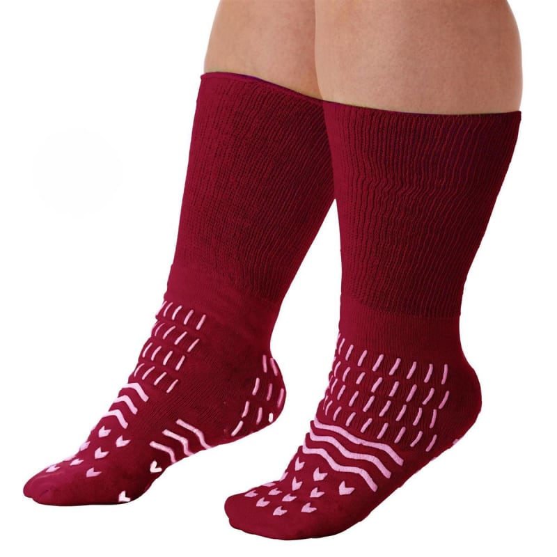 Alba Healthcare Confetti TreadsÂ® Risk Management Patient Safety Footwear, Red, 5X-Large