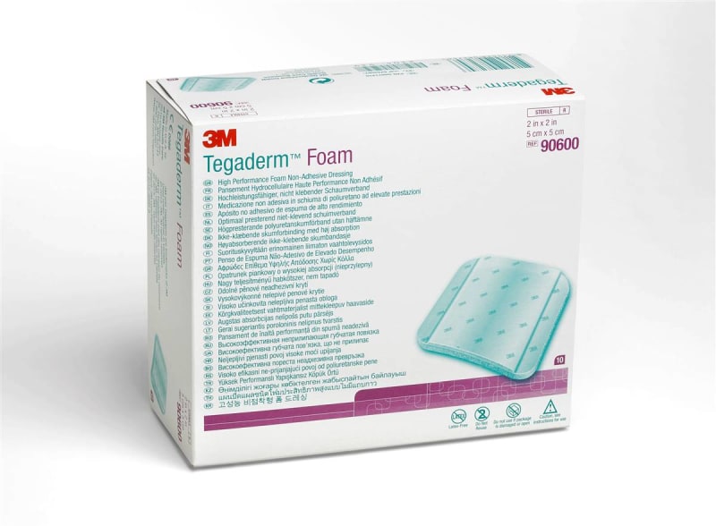 Solventum Corporation 3Mâ„¢ Tegadermâ„¢ High Performance Nonadhesive w/o Border Foam Dressing, 2 x 2 Inch Solventum Corporation 3Mâ„¢ Tegadermâ„¢ High Performance Nonadhesive w/o Border Foam Dressing, 2 x 2 Inch