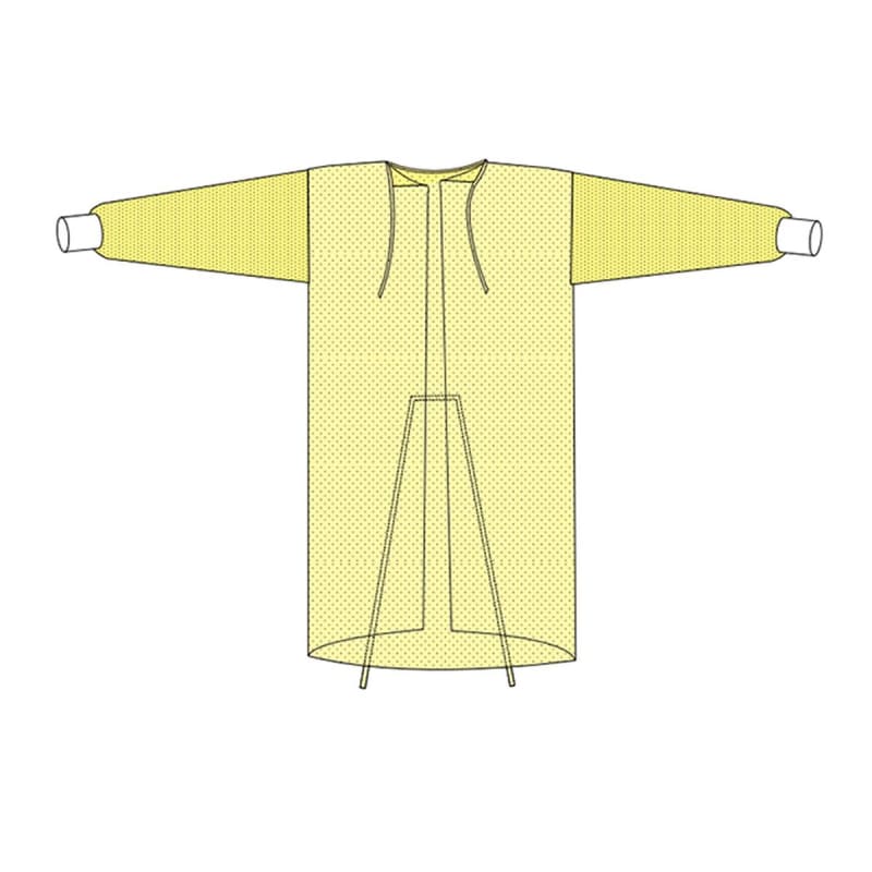 Welmed Protective Procedure Gown X-Large Yellow NonSterile Not Rated Disposable
