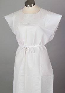 Tidi Products Patient Exam Gown TIDI® Medium White Disposable Tidi Products Patient Exam Gown TIDI® Medium White Disposable