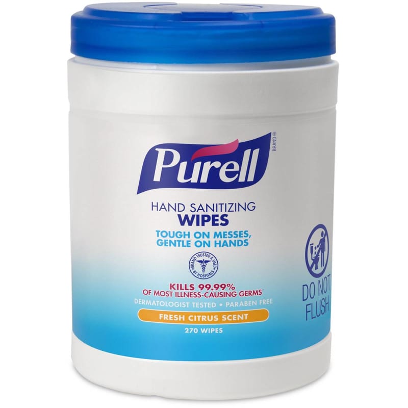 GOJO PurellÂ® Hand Sanitizing Wipes, 0.13% Strength Benzalkonium Chloride, Canister