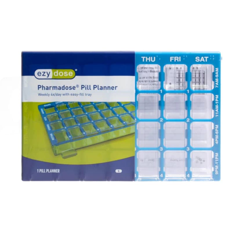 Apothecary Products PharmadoseÂ® Locking Pill Planner 7-Day, Four Times a Day Pill Organizer
