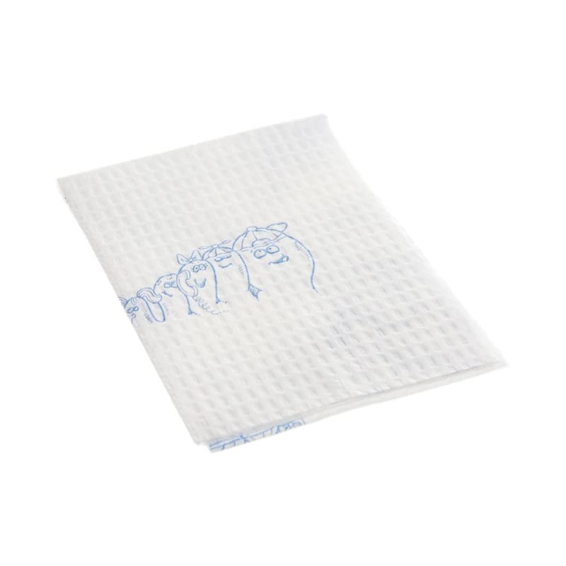 Tidi Products TidiÂ® Choice White / Blue Cartoon Toes Procedure Towel, 13 x 18 Inch