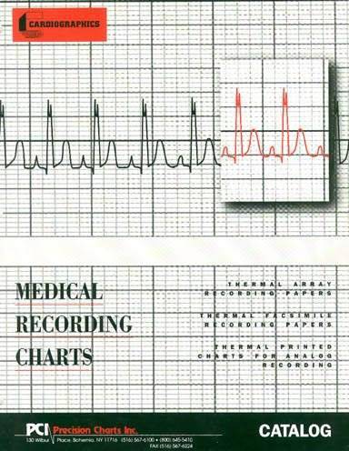 Precision Charts Recording Chart Paper Philips Roll Black Grid