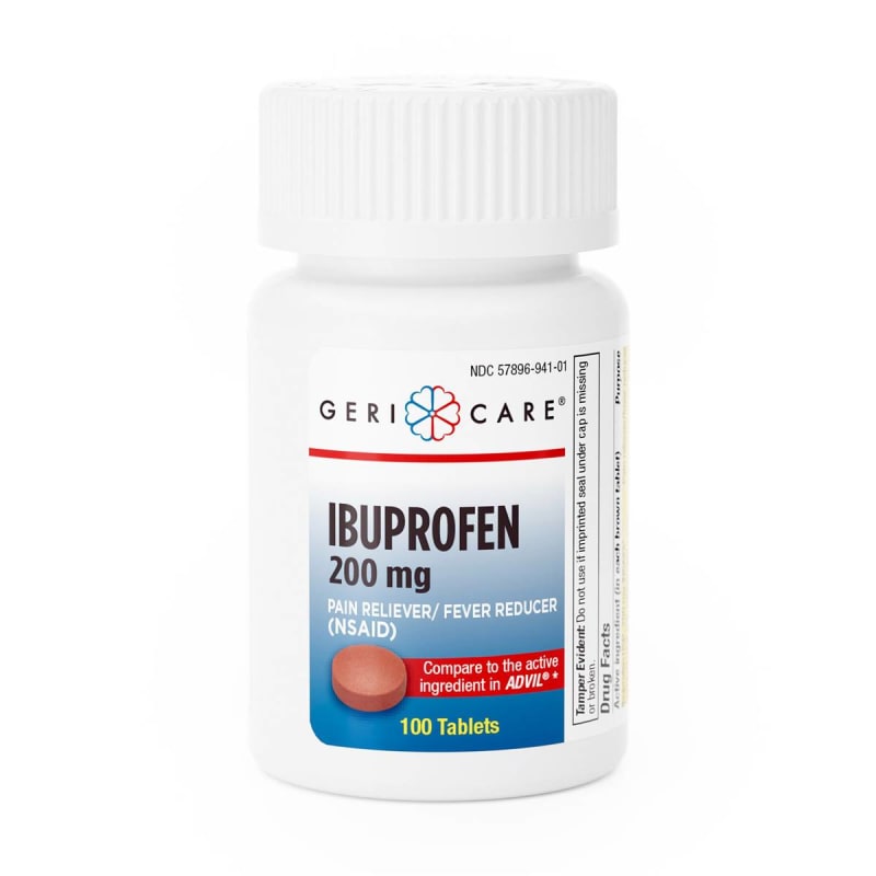 Geri-CareÂ® 200mg Ibuprofen Tablets, Pain Reliever, Fever Reducer