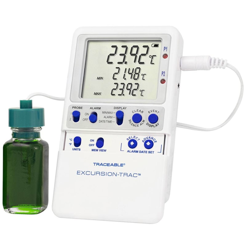 Cole-Parmer/Antylia Scientific TraceableÂ® Excursion-Tracâ„¢ Fridge-Freezer Thermometer w/ Alarm & Datalogger