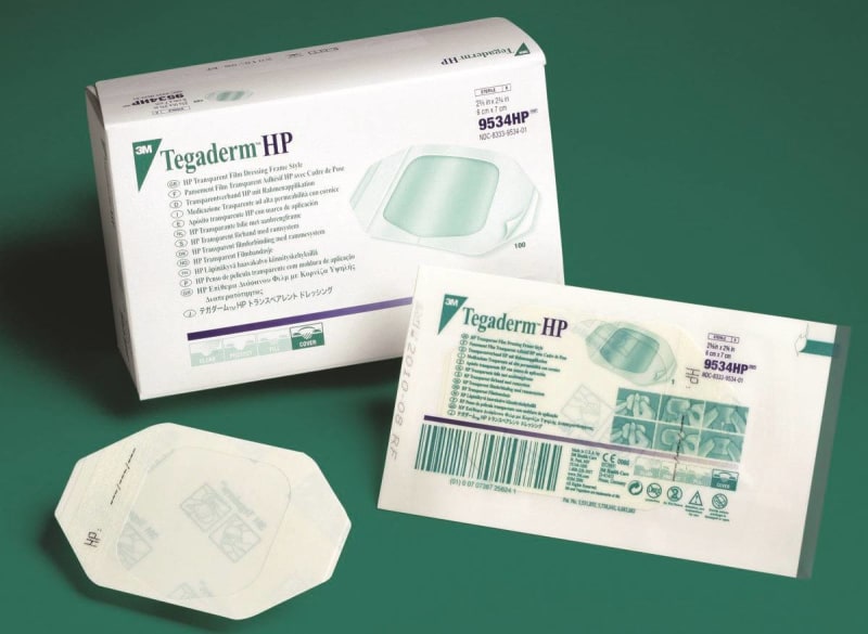 Solventum Corporation 3M™ Tegaderm™ HP Transparent Film Dressing, 4 x 4¾ Inch Oval Solventum Corporation 3M™ Tegaderm™ HP Transparent Film Dressing, 4 x 4¾ Inch Oval