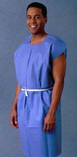 Tidi Products Patient Exam Gown Large Blue Disposable Tidi Products Patient Exam Gown Large Blue Disposable