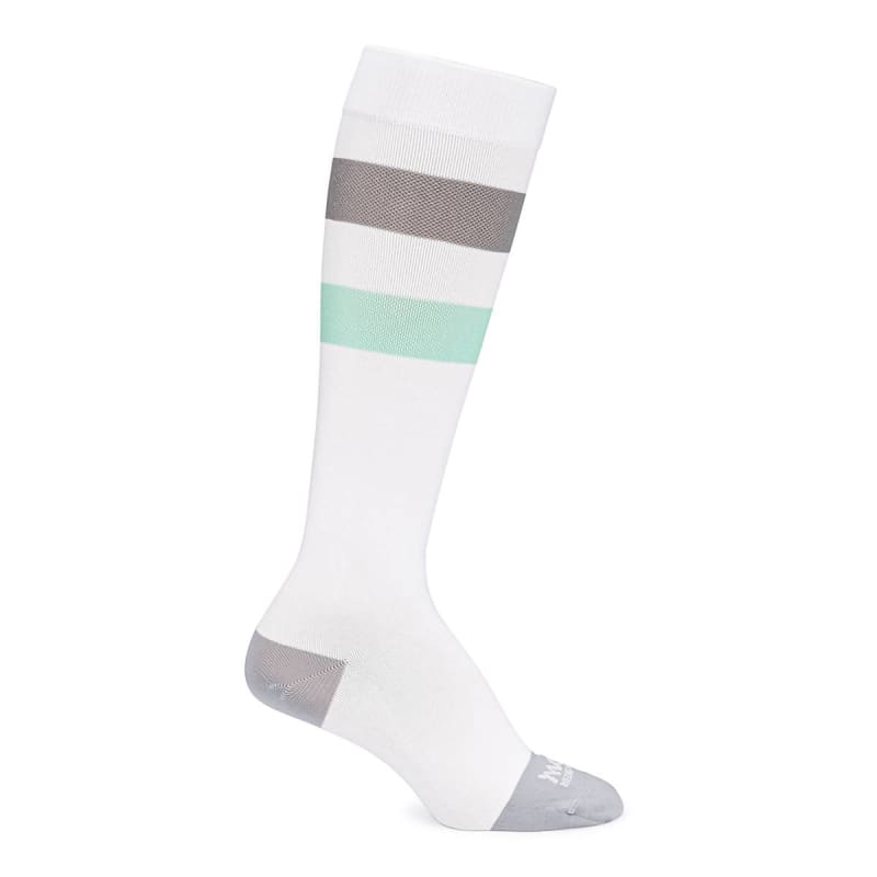 Motif Medical Maternity Compression Socks Motif Medical Knee High Medium White / Gray / Green Closed Toe
