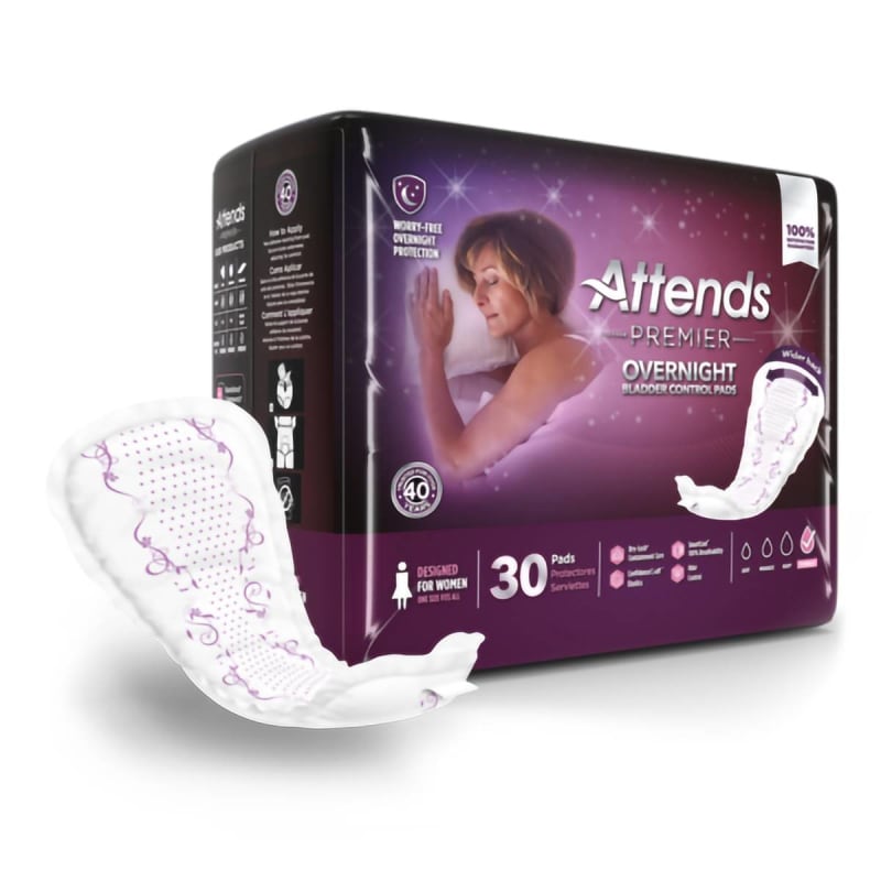 Attends Healthcare Products AttendsÂ® Premier Overnight Bladder Control Pads