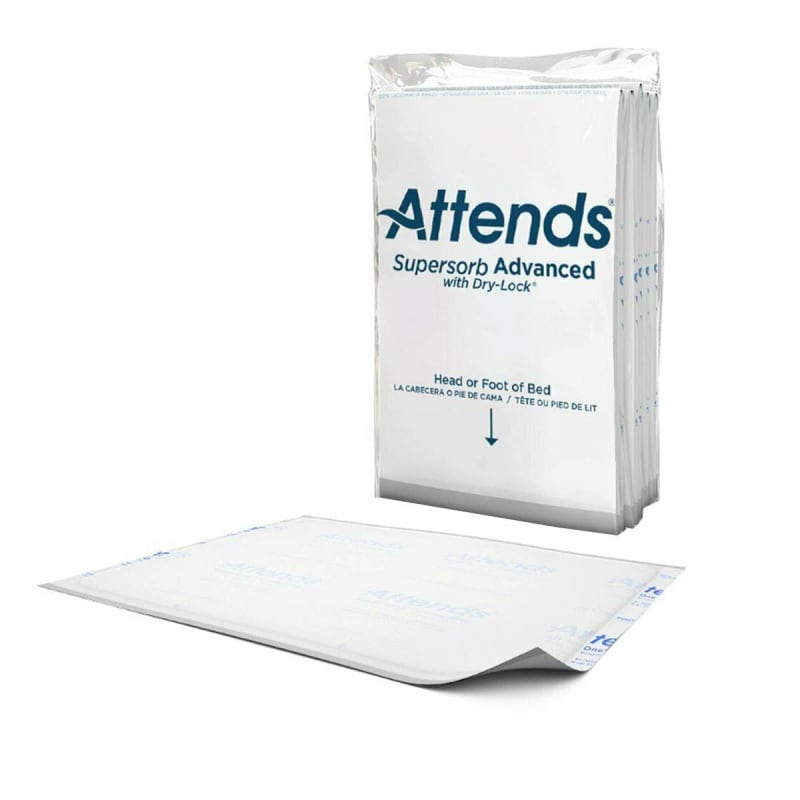 Attends Healthcare Products Attends® Supersorb Advanced Underpads with Dry-Lock® Attends Healthcare Products Attends® Supersorb Advanced Underpads with Dry-Lock®