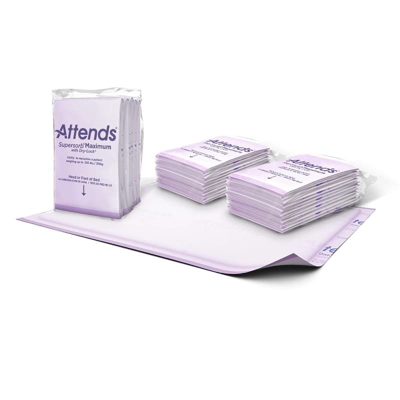 Attends Healthcare Products AttendsÂ® Supersorbâ„¢ Maximum Premium Underpads, 30 x 36 Inches