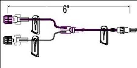 ICU Medical IV Extension Set ICU Mini Bore 8 Inch Tubing Sterile