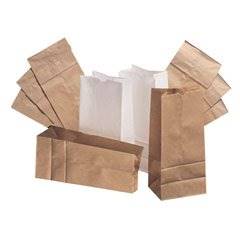 Essendant Co/United Stationers White Paper Bag, 5 x 3.13 x 9.75 Inch