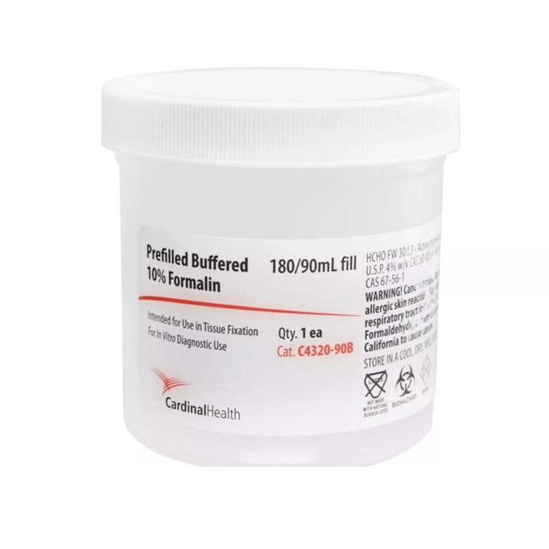 Cardinal SPÂ® Prefilled Formalin Container, 90 mL Fill in 180 mL