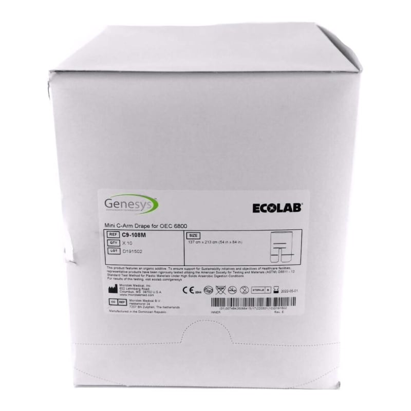 Medline Genesysâ„¢/EcolabÂ® Mini C-Arm Drape for GE OEC 6800, 54 x 84 Inch