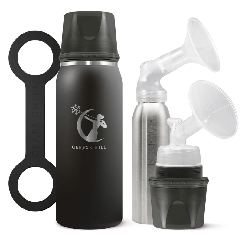 Ceres Chill Co Ceres Chill OG Stainless Steel Breast Milk Chiller Container, Black
