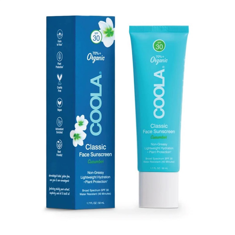 COOLA LLC CoolaÂ® Classic Face Sunscreen Cucumber Scent Lotion SPF 30, 1.7-ounce Tube