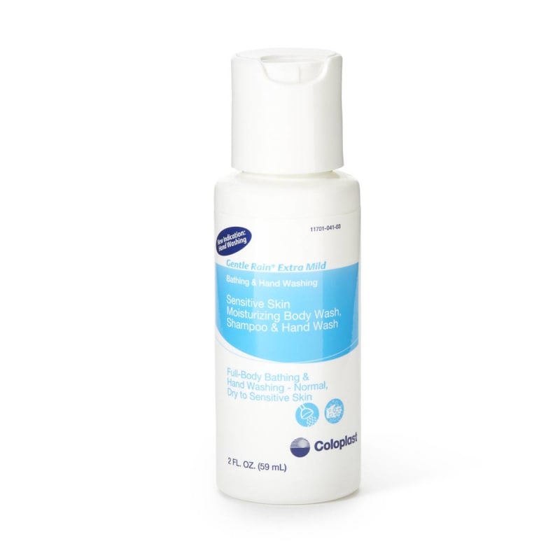 Medline Gentle RainÂ® Extra Mild Shampoo and Body Wash, Scented, 2-ounce flip-top bottle