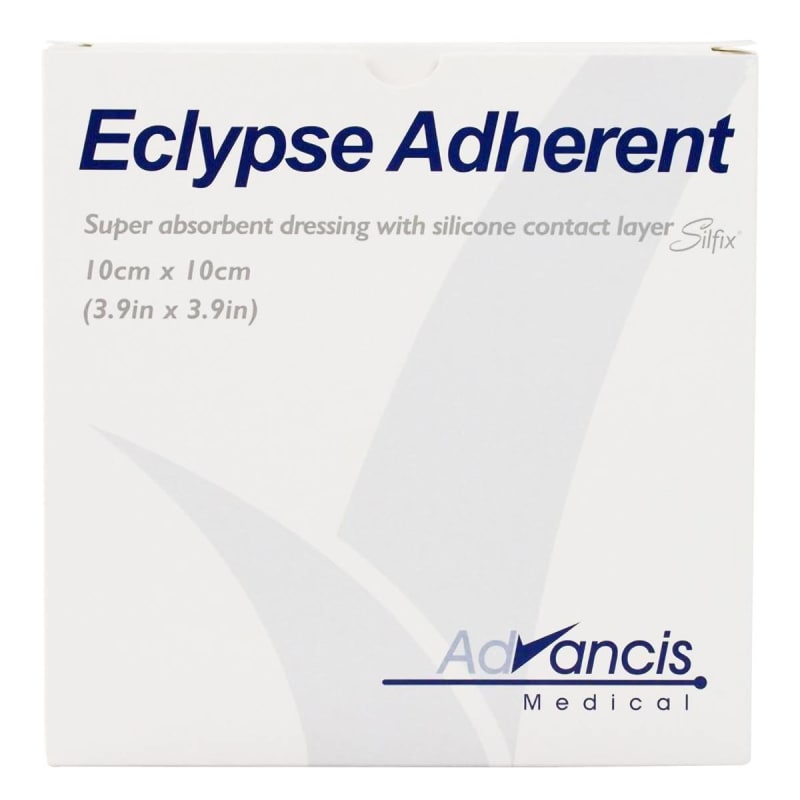 Mediusa EclypseÂ® Adherent Super Absorbent Wound Dressing, 4 x 4 Inch