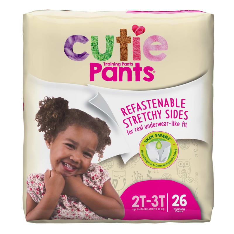 First Quality Products LLC Cutie Pants Training Pants, Female, Toddler, Disposable, Heavy Absorbency