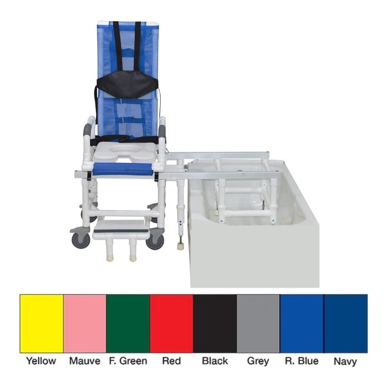 MJM International Bath Bench 100 Series Drop Arms Plastic Frame With Backrest 23 Inch Seat Width 300 lbs. Weight Capacity MJM International Bath Bench 100 Series Drop Arms Plastic Frame With Backrest 23 Inch Seat Width 300 lbs. Weight Capacity