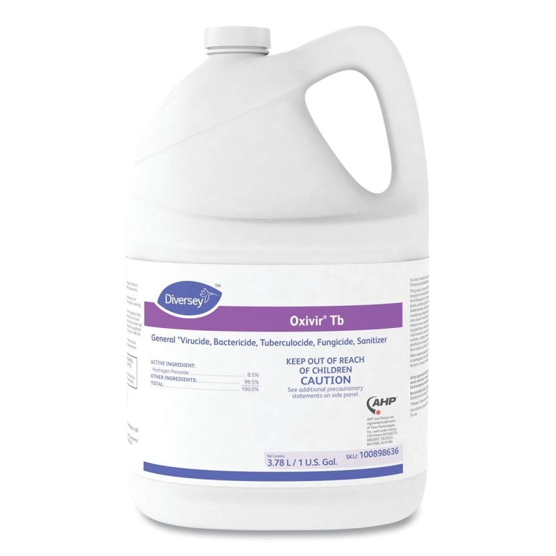 Essendant Co/United Stationers Surface Disinfectant Cleaner Diversey™ Oxivir® Tb Peroxide Based Manual Pour Liquid 1 gal. Jug Cherry Almond Scent NonSterile Essendant Co/United Stationers Surface Disinfectant Cleaner Diversey™ Oxivir® Tb Peroxide Based Manual Pour Liquid 1 gal. Jug Cherry Almond Scent NonSterile
