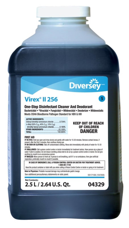 Essendant Co/United Stationers Diverseyâ„¢ VirexÂ® II 256 Surface Disinfectant Concentrate, 2.5 liter