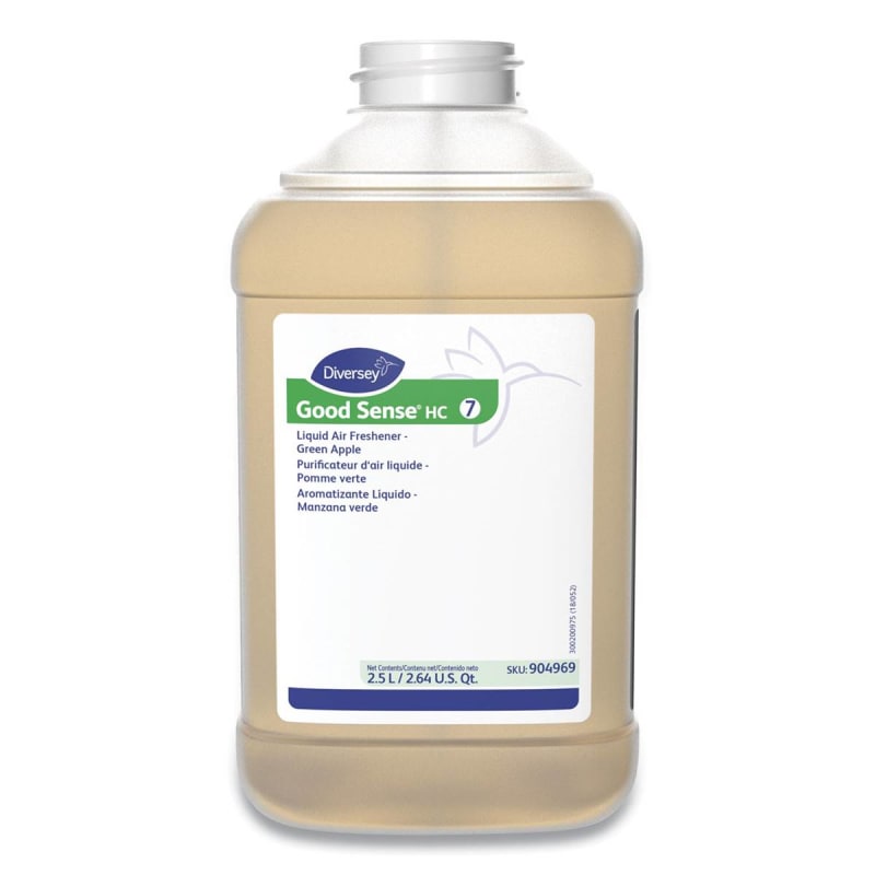 Essendant Co/United Stationers Good SenseÂ® HC Liquic Air Freshener, Green Apple Scent, 2.5 L