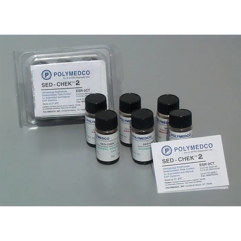 Polymedco Sed-ChekÂ® 2 Control Set for use with Sedimat and Manual procedures, Two Levels