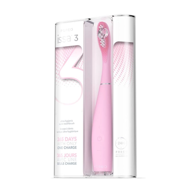 Foreo Inc ISSAâ„¢ 3 Silicone Sonic Toothbrush, Pink
